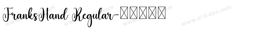 FranksHand Regular字体转换